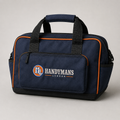 Handymans London Professional Tool Bag – Navy Blue & Orange Multi-Pocket Work Bag