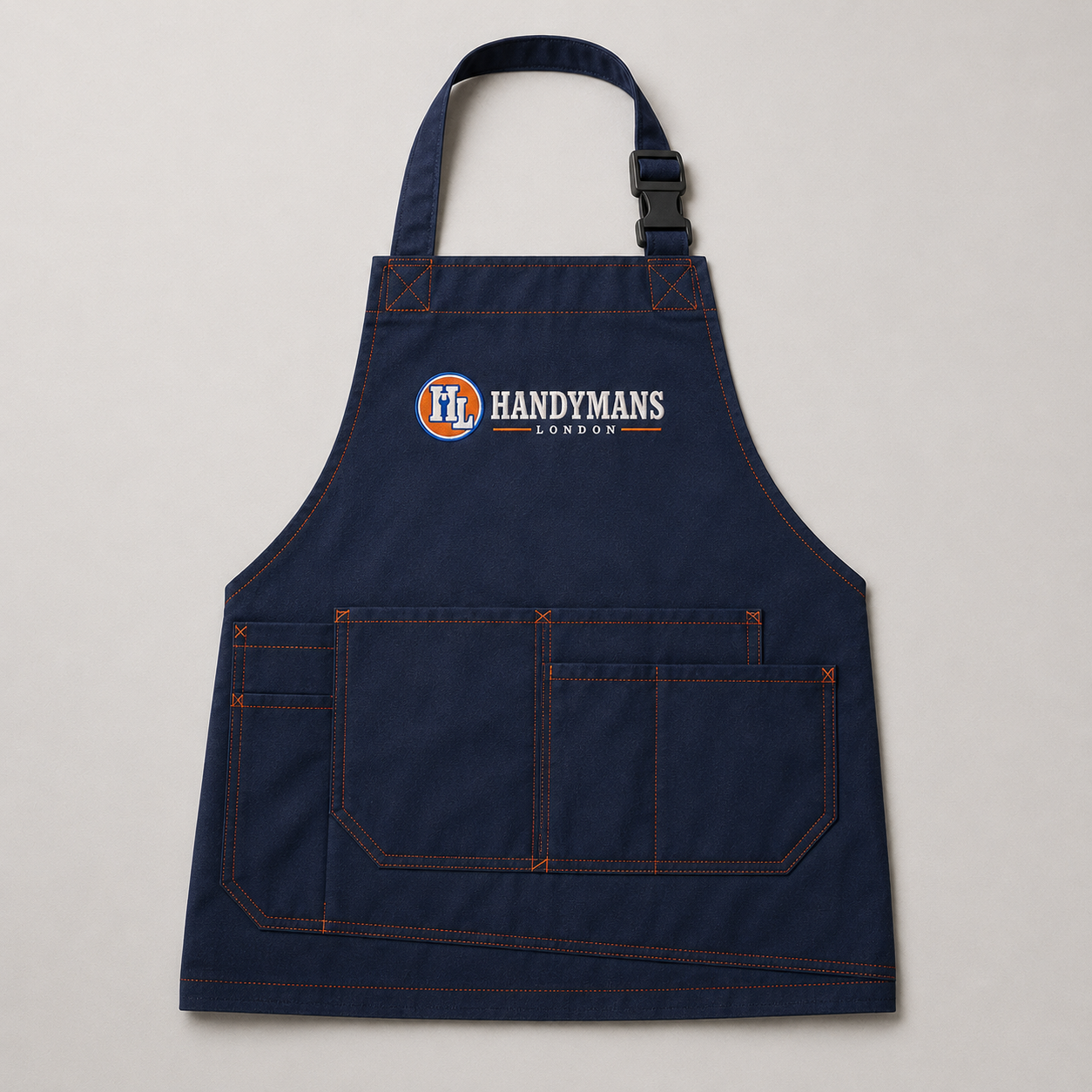 Handymans London Navy Blue Work Apron with Multi-Pockets