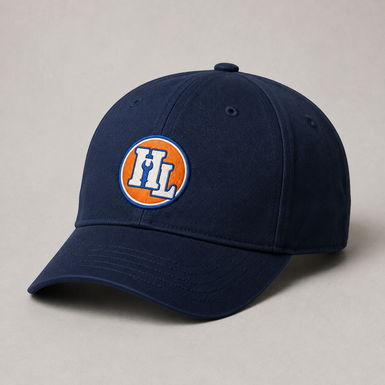 Handymans London Navy Blue Embroidered Logo Baseball Cap