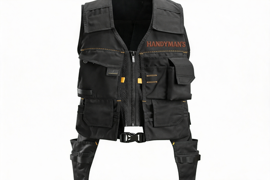 Handyman Utility Work Vest with Multi Tool Pockets – Durable Adjustable Tool Vest